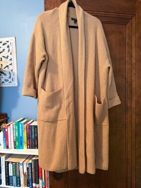 Banana Republic Camel Ribbed Open Cardigan